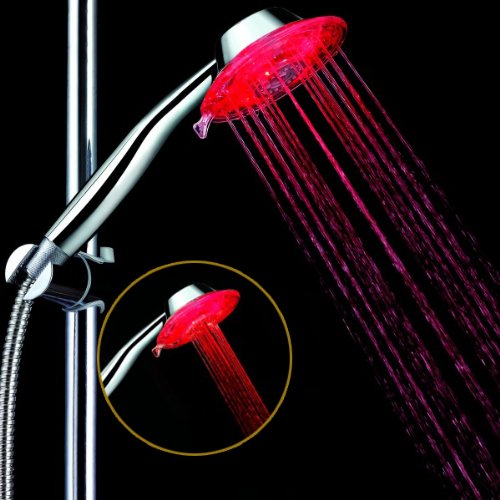 Duschkopf LED CrazyFire 7 Farben Automatische Wechsel Rund LED Handbrause - 7