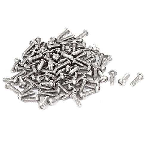 Preisvergleich Produktbild Innensechskantschrauben - TOOGOO(R) 11mm Lange M3x10mm Edelstahl Innensechskant-Kopfschrauben 100 Stueck