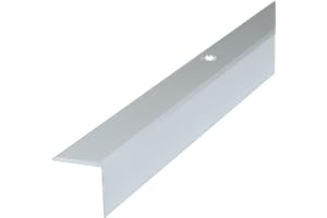 Dalsys Stair Nosing Profile Aluminium 100 cm x 30 mm x 30 mm Floor Profile for Stair Angle Screwing Silver