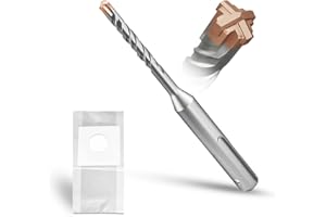 METOTY SDS Plus bohrer 5mm×110mm，mit 4 Hartmetallschneiden,Kopf mit Beschichtung,Steinbohrer,Hammerbohrer,Betonbohrer,Für Stein,Beton,Naturstein,Ziegelmauer