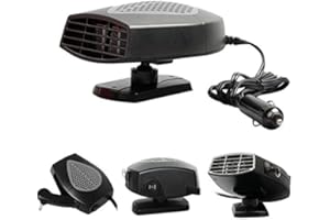 AUKSON B22D 12V Auto Heizlüfter – 150W Tragbare Keramik Heizung & Kühlung Ventilator, Überhitzungsschutz, Schnelles Heizen, Defroster für Windschutzscheibe, 2-in-1 Autoheizung & Kühlung