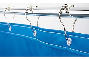 Spirella Pierścienie do zasłony prysznicowej, 12 sztuk, chromowane, Anello – pasują do wszystkich powszechnie stosowanych drążków do zasłon prysznicowych