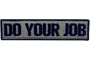 EMBTAO Fai il tuo lavoro con Fissaggio Chiusura a uncino e asola Ricamata Toppa, Oliva nera