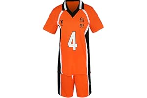 MINIDORA Conjunto de Camiseta y Pantalones Cortos Hinata Shoyo Hombre Manga Corta Camiseta Karasuno High School Voleibol Club