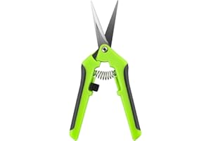 Briartw Ciseaux ergonomiques à ressort avec lames en acier inoxydable, pour couper les détails complexes et les motifs serrés pour les personnes souffrant d'arthrite ou de force de main limitée