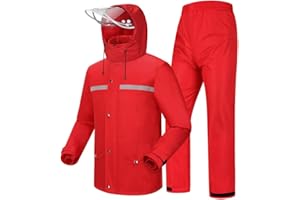 M GYEJIAQU Combinaison de Pluie Imperméable et Réfléchissante Pantalon de Pluie Extérieur Homme/Femme Blouson Léger Veste de Randonnée