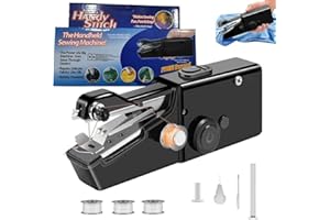 KUCKEE Sewing Machine, Handheld Sewing Machine, Mini Electric Sewing Machine,DIY Sewing Machine with Portable Sewing Kit, Beginners & Adult Quick Handy Stitch Clothes, Home/Work/Travel Use