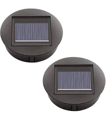 2-Pack Solar Light Replacement Top – 4.1″ Polycrystalline Panel With ON/OFF Switch, For Outdoor Lanterns, Iron Decor, And Garden Path Lights