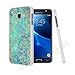 Price comparison product image Sapphire And Jade Flower Design Snap-on Hard Back Case Cover For Samsung Galaxy J5 (2016) By iPhone R Us®
