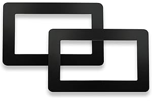 DWUENT 2pcs Black Double Socket Surround 7.5x15.5cm - Matte Socket Surround Plate for Light Switches & Sockets