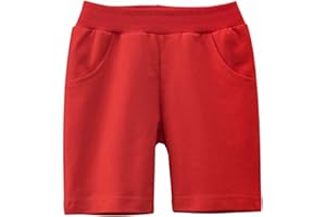 ASKSA Jungen Shorts Sommer Casual Kinder Kurze Hosen Einfarbig Baumwolle Pull-on Freizeit Shorts