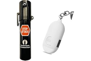 Kit de Survie : Spray Anti-Agression 20 ML et Alarme d'urgence 130 DB - Défense Personnelle Anti-Agression Blanche – Renforcez Votre Sécurité en Toute Discrétion