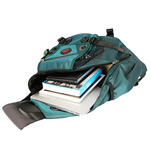innturt Großer Sling Bag Laptop Rucksack Cross Body Messenger Bag Schulter Reise Rucksack blau seeblau X-Large - 5
