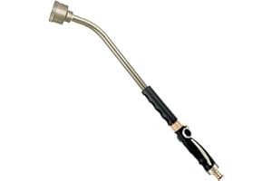 RESTMO Langer Gießstab, 61cm lange Gartenbrause, Sanfte Vollbrause mit Daumen-Durchflussregler, robuster Metall-Gießstab für Blumenampeln, Sträucher, Pflanzen, Blumen, Garten und Rasen, Schwarz