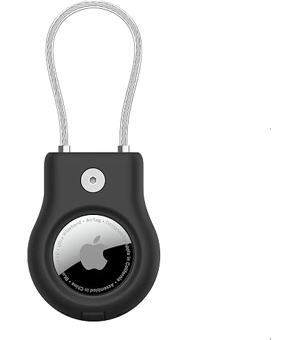 Custodia Portachiavi Per Airtag Anti Graffio – Cover In Policarbonato Per Air Tag (Nero)