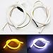Produktbild USUN 2pcs 45 Zentimeter sequenziell Switchback Strom von Tag Drehring die Streifen der Licht-Signal der Auto LED Streifen Light Tube Engel Auge DRL Licht Beleuchtung Bernstein/Weiß