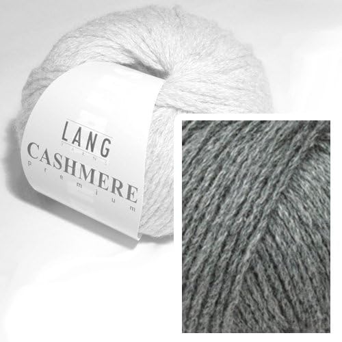 Lang YarnsCashmere Premium – 100% Cashmere 1 Ball of Wool (25 g) 0005 Grau Mélange