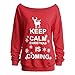 Produktbild Sannysis Damen Anker Weg von der Schulter Sweatshirt Pullover Tops Blusen Weihnachtspulli Sweater Pullover Merry Christmas Rentier Weihnachten Pulli