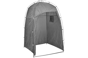vidaXL Cabina de Ducha/WC/Vestidor para Camping Tienda Campaña Indoro Parque Playa Campamento Exterior Plegable Duradera Estable Gris