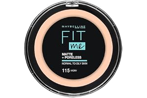 Maybelline New York Fit Me Matte & Poreless Powder, 115 Ivory, 12g