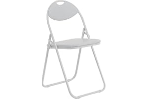 NOVECRAFTO Chaise Pliante Blanche, Chaises Pliantes Polyvalentes en Métal Intérieur, Chaise Pliante Salle A Manger Chaise Pliante Confortable Meuble Salle A Manger Chaises Pliantes, Chaise Pliable