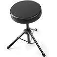 Black - Folding Music Guitar Keyboard Drum Stool Rock-Band Piano Chair Seat