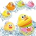 Produktbild Mitlfuny Schwimmenden Boot Badespaß Zeit Großes Geschenk Bath Toys für Baby,Regenbogen Stacking & Nesting Ducks Baby Badespielzeug Set (4 Stück) -Baby Boat Toy