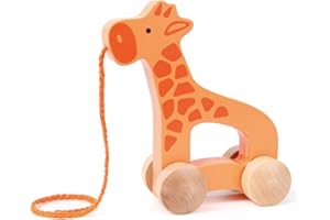 Hape E0906 Giraffe - Push and Pull Along Wooden Toy - For 12 Months +