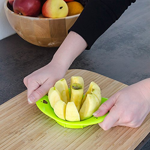 Relaxdays Apfelschäler mit Apfelschneider 2er Set aus Schälmaschine zum Apfel schälen und Apfel zerkleinern sowie als Entkerner auch ideal zum Kartoffeln schälen , grün-weiß - 3