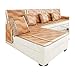Produktbild ALGWXQ Sofakissen Sommermatte Ice Silk Bambus- Und Rattan-Kissen Sommerstoff Rutschfeste Vierjahreszeiten Schonbezug Wohnzimmer Bambusmatte Kein Grat Erfrischend (Farbe : B, größe : 60x150cm)