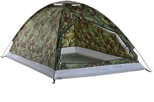 Sileduove Tente de camping pour 1 2 personnes, ultra légère, camouflage, jardin, protection solaire, plein air, randonnée