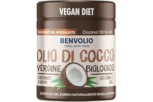 ‎BENVOLIO KOKOSÖL BIO Kaltgepresst Nativ - BENVOLIO 1938 | 200 ml - Kokosfett BIO Premium zum Kochen, Braten und Backen, Kokosöl BIO Kosmetik Haare, Haut Kokosnussöl Hund COCONUT OIL for hair