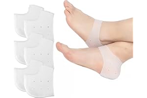 NUOOO Fersenschutz Socken Gel Fersenpolster Unisex Siliko Fersen Schmerzlinderung Kissen Pad für Plantarfasziitis Achillessehnenentzündung Knochensporn Füße Schmerzlinderung 3Paar für Füße