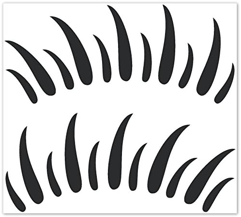 wallfactory - car decal - 2 great Eyelashes (W1) in black