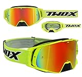 TWO-X Rocket Crossbrille neon gelb Glas verspiegelt iridium MX Brille