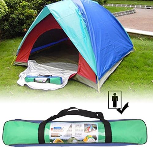Quick Setting Dome Style 1-Person Camping Tent Pack with Carrying Bag for Outdoor Camping, Random Color Delivery
