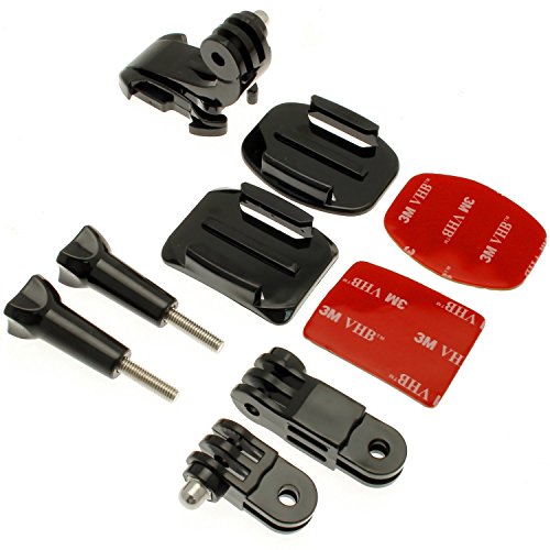 Yantralay School Of Gadgets 9 in 1 J- Hook Front & Side Helmet Mount With 3M Sticker For GoPro, SJCAM, Eken & Other Action Cameras