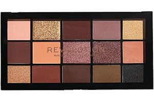 MAKEUP REVOLUTION Revolution Beauty London, Reloaded, Eyeshadow Palette, Highly Pigmented, 15 Shades, Matte and Shimmer Finishes, Velvet Rose