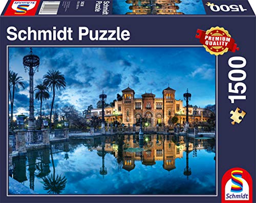 Schmidt Spiele Mudejar Pavilion, Sevilla Puzzle - Rompecabezas (Sevilla, Puzzle Rompecabezas, Edificios, Niños y Adultos, Mudejar Pavilion, Sevilla, Niño/niña, 12 año(s))