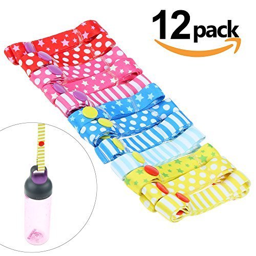 ChiTronic 12-Pack Baby Toddler Toys Sippy Cup Pacifier Fresh Food Feeder Stop Dropping Holder Snap Fastener Straps