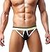 Produktbild ZEZKT-Herren Mesh Hollow Boxer / Slips / Strings Sexy T-back Sehen Sie durch Unterwäsche Schlüpfer String Unterwäsche Boxer Slips Shorts Bulge Beutel Unterhose (M, Schwarz)