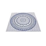 Soleil d'Ocre 512023 Drap de Plage, Coton, Bleu, 180 x 180 cm