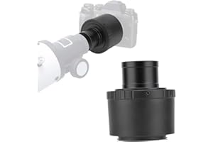 MUGAST Adattatore per attacco obiettivo telescopico, anello adattatore in lega di alluminio da 1,25 pollici T2-FX per Fuji FX-T1X-A1X-E2X-M1X-E1X-Pro1