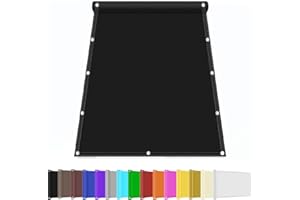 Kebinmaoyi Balcony Privacy Screen PVC UV-Anti Waterproof Multiple Colors for Garden Backyard Deck Patio Fence Porch Black,1.3x1m(4.3ft x3.3ft)