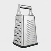 MallArt&reg; Stainless Steel 4 Sided Grater &ndash; 24 cm | Multi-Purpose Kitchen Grating Tool | For Cheese, Vegetables, Fruits and Potatoes |