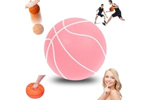 Chicmine Silent Basketball Dribbling Indoor, Mute Silent Basketball Size 7 Bouncing Ball Quiet Basketball Uncoated High-Density Foam Ball Soft Lightweight Quiet Ball Sports for Adult Kids