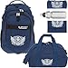 Produktbild 5 Teile Set ELEPHANT Schulrucksack HERO SIGNATURE + Sporttasche + Mäppchen + Etui + Flasche Motiv 12645 (Lion Blau)