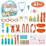 【Juegos de Simulación】Juego de rol y vestuario,Maletín de Médico los niños disfrutan interpretando a médicos y enfermeras y son perfectos para fiestas, juegos de simulación, juegos de roles, aulas escolares, regalos de juguetes navideños, regalos de Navidad y mucho más.