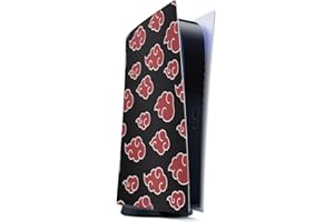 Skin kompatibel mit PS5 Sony Playstation 5 Digital Edition Folie Sticker Offizielles Lizenzprodukt Naruto Shippuden Akatsuki