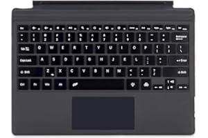 SYNCHRO BANDS Type Cover for Microsoft Surface Pro Generation 7+ 7 6 5 4 3 Portable Slim Wireless Keyboard with Touchpad Tablet Keyboard (Black, No Backlit)